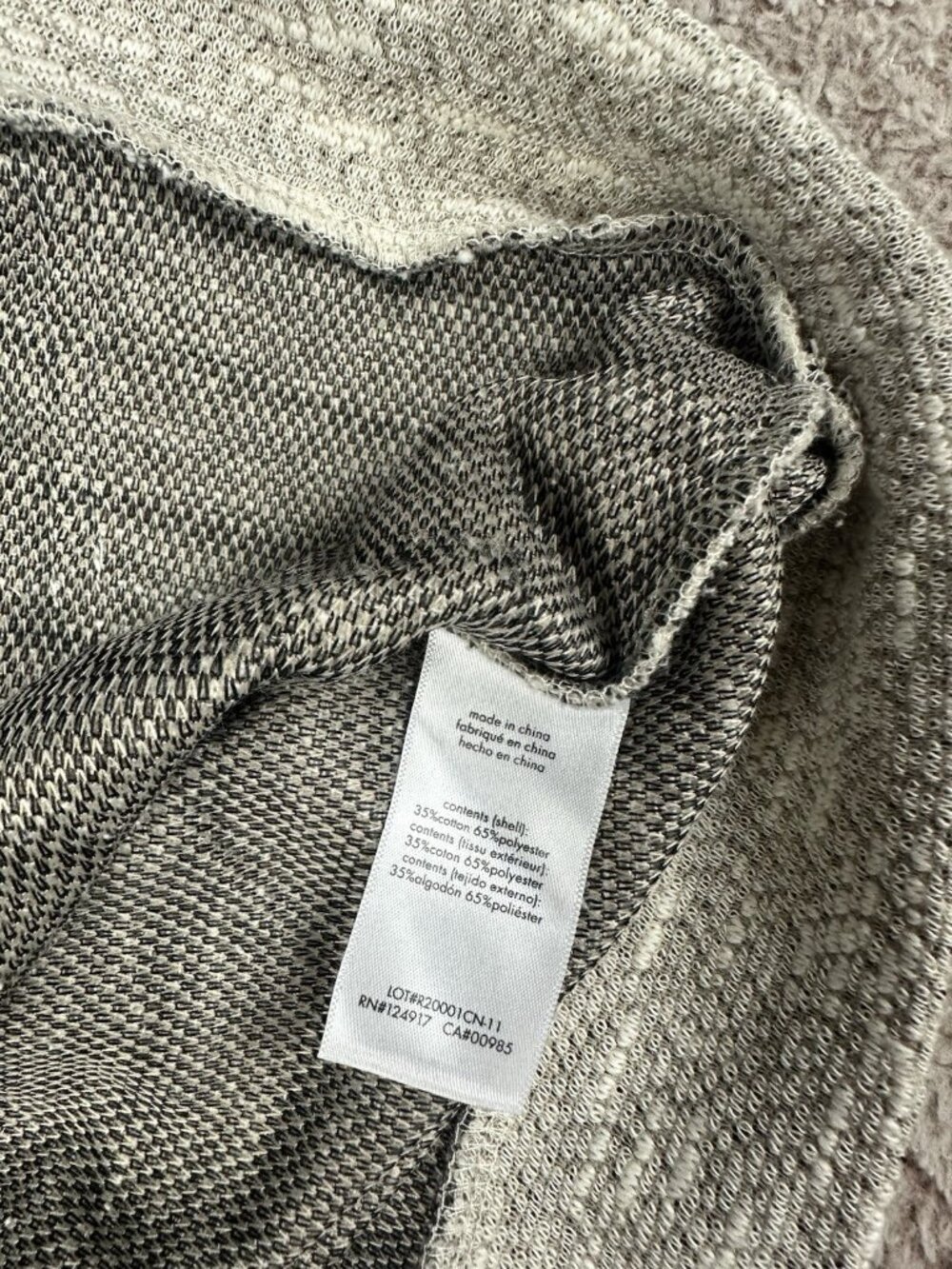 ONIA Hoodie Mens Large Beige Heather Cotton Henley Pullover Swester Tan - Picture 8 of 12